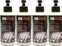 HowseHold RAC Tyre Sealant Puncture Repair (4 Bottles) Seals up to 6mm Punctures, NO TYRE Damage, ALL COMPRESSORS