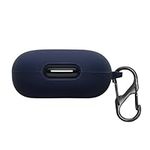 kwmobile Silicone Cover Compatible with Anker Soundcore Sport X20 - Case Cover Stick-On Skin with Clip - Dark Blue