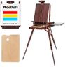 MEEDEN French Easel - Portable Beech Wood Sketch Easels Box with Foldable Legs - Art Travel Easels Outdoor Easel with Drawer Hold Canvas Art up to 34"