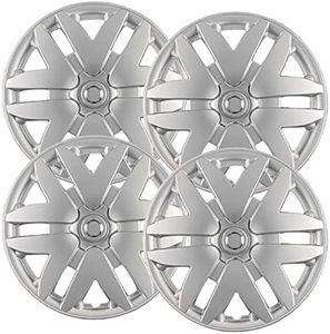 Hubcaps.com - Premium Quality 16 inch Silver Hubcaps / Wheel Covers fits 2004 2005 2006 2007 2008 2009 and 2010 Toyota Sienna, Heavy Duty Construction (Set of 4)