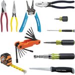 Klein Tools 80089 Multi-Bit Driver and Plier Kit, with Wire Stripper, Tape Measure and Accessories for Jobsite Needs, 11-Piece
