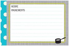 CRG Q12-14120 Kitchen Gear 40-Count Recipe Cards, 4 by 6-Inch, Multicolor