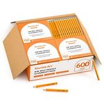 Shuttle Art 600 Pack #2 HB Golf Pencils, Wood-cased 3.5” Mini Pencils Bulk, Pre-sharpened Small Pencils for Kids Teachers Writing Marking Sketching, Classroom Essentials, Back to School Supplies