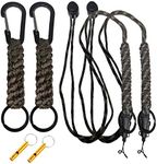 BSGB 4Pcs Paracord Keychain Paracord Lanyard Parachute Cord Lanyards for Keys Carabiner Clip Key Lanyard Key Chains Women Men for Wallet Cell Phone Camera Outdoor Traveling