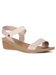 Bata Women's AERIAL SANDAL WEDGE Formal (6618603_BEIGE_6 UK)