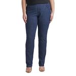 Jag Jeans Women's Plus Size Peri Mid Rise Straight Leg Pull-on Jeans, Ink Au419, 20