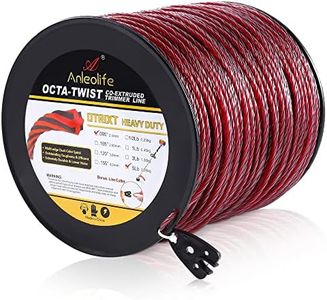 A ANLEOLIFE 5-Pound Heavy Duty Octa-Twist .095-Inch-by-1536-ft Trimmer Line Spool,OTRIXT Co-Extruded Multi-Edge Spiral Weed Eater String, Red