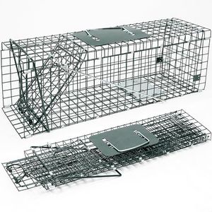 HOMESTEAD 24 Inch Heavy Duty Collapsible Live Animal Trap - Trap for Squirrels, Chipmunks, Rabbits, Kittens, Foldable Steel Trap (24 Inch)