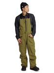 Burton Mens Reserve Bib Pant, Martini Olive, Large