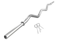 DREAM FIT Premium Solid Chrome Plated 3 feet Curl Rod (25mm thick) with pair of spring locks - barbell bar for home gym