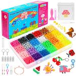 Water Fuse Beads for Kids, 24 Colors Water Spray Beads Refill Kit, 4000 Non-Toxic Magic Beads Game Art Craft Toys for Girls and Boys Birthday Gift