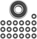 20Pcs NUZAMAS 608-RS Skateboard Bearings Metal Wheel Bearings Small Bearing Replacement Parts for Skateboards Longboard Wheels Skates Scooter