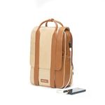 THE ASSEMBLY Travel Backpack With Laptop Compartment & Organiser Pockets Unisex 15.6 Inches Laptop Backpack With Usb Charging-Echo (Beige), Beige