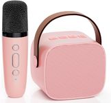 Audio Array AM-W18 Wireless Karaoke Speaker with Microphone | Portable Bluetooth Speaker for Singing & Gifting with Voice Changer | Upto 8+ Hours of Playback | Bluetooth v5.3, SD Card & AUX in (Pink)