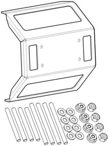 Humminbird 740173-1 SOLIX 10 Fish Finder Reinforced in-Dash Mounting Kit, Black