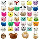 40 PCS Mini Animal Plush Toys Set Cute Small Animal Stuffed Toy Keychain for Claw Machine Birthday Party Favor Goodie Bag Fillers Christmas Classroom Prize Box School Reward