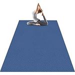 Odoland Large Non-Slip TPE Yoga Mat for Men and Women, Extra Long & Wide, Blue