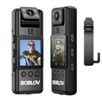 BOBLOV A23 Body Worn Camera, 180° Rotatable Video Camera, 2200mAh Battery Night Vision, 1080P Resolution, Design for Law Enforcement and Delivery Jobs (Memory Card Not Included)