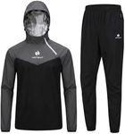 HOTSUIT Sauna Suit for Men Weight Loss Sweat Suits Sauna Jacket Pant Gym Workout, Gray, S