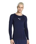 Puma Men's Liga Baselayer Tee Long Sleeve Functional Underwear, Peacoat, 2X-Large, Manufacturer size(60/62)