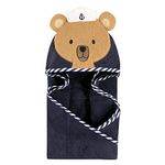 Hudson Baby Animal Hooded Towel, Sailor Bear, 33''x33''