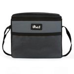 Uhat Adult Cooler Lunch Box Small Cool Bag 5L Dual Compartment Thermal Bag for Work School Day Trip (Grey)