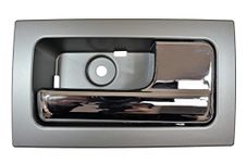 PT Auto Warehouse FO-2507MR-FR - Inner Interior Inside Door Handle, Silver Gray Housing with Chrome Lever - Passenger Side Front