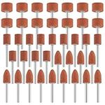 Sanding Bits for Dremel Rotary Tool, Grinding Stone Sanding Drill Bits with 1/8" Shank, Aluminium Oxide Tough Enough to Metal Rust Removal/Smoothing/Sharpening, Different Shape Meet More Needs, 42Pcs