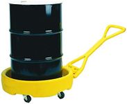 Eagle 1613 Yellow Polyethylene Mobile Dispensing Drum Bogie with Push Pull Handle, 1375 lbs Load Capacity, 35.75" Length, 35.75" Width, 42" Height