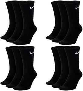 Nike Everyday Lightweight Crew SX7676 - 6 paia di calzini da tennis, colore: Nero , 38-42