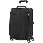 Travelpro Maxlite 5 Softside Expandable Carry on Luggage with 4 Spinner Wheels, Lightweight Suitcase, Men and Women, Black, Carry On 21-Inch