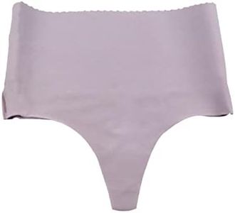 RIUVIOY Tangas sin Costuras de Cintura Alta para Mujer, Ropa Interior de Seda Helada, Bragas cómodas con Tanga y Control de Barriga