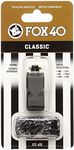 FOX 40 Classic Official Whistle With Lanyard (Black)