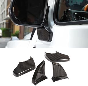 For Mercedes-Benz G-Class G500 G63 2019 to 2023 W464 Car Side Wing Rearview Mirror Base Shell Decoration Cover Real Carbon Fiber Exterior Accessories