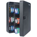 Uniclife 100 Position Key Cabinet with Combination Lock Resettable Black Digital Security Storage Box Steel Key Organizer with Colorful Key Tag Labels Stickers and Hooks