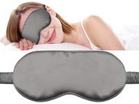 Fusion5 Silk Eye Mask with Elastic Band - 100% Pure Mulberry Sleep Mask - 25 Momme, Anti-Aging, Hypoallergenic, Blocks Light - Soft & Smooth Night Eye Cover for Sleeping & Travel with Box