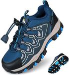 UOVO Boys Trainers Kids Walking Shoes Low-Top Sneakers Children Waterproof Trekking Hiking Footwear Running Shoes Blue Size 4 UK