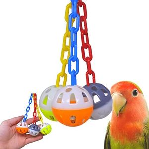 Bonka Bird Toys 1467 Ball Clanger Plastic Colorful Noisy Rattle Parrot Cage Toy Parrotlet, Parakeet, Budgie, and Similar Breeds