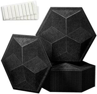 12 Pack Self-adhesive Acoustic Foam Panels Sound Absorbing,14"X13"X 0.4" Soundproof Wall Panels Wall Decoration 260kg/m³ High-Density Sound Proof Foam Panels Acoustic Treatment Panel For Home Studio