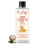 COCO CRUSH 100% Organic Virgin Coconut Oil for Pets | for Dogs & Cats of All Breeds & Sizes | All-Natural, Cold-Pressed, & Safe | Healthy Skin, Shiny Coat, Digestive Health, & Energy (200ml)