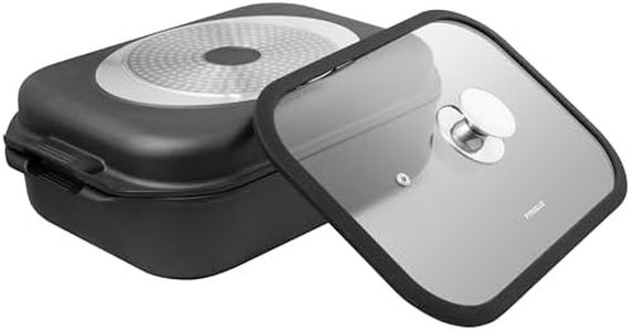 Pyrolux HA+ Induction 3-Piece Double Roaster Set with Silicon Lid 25 cm*39 cm*13.5 cm Black