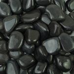 8lb Black Pebbles for Indoor Plants, 2-4 cm Natural River Rocks for Aquarium, High Polished Decorative Stones for Vase Filler Fish Tank Landscaping Garden