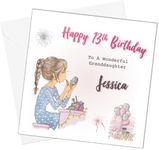 Personalised Make-up Girls Birthday Card for Teenage Daughter Granddaughter Niece Sister Goddaughter Girls 11th 12th 13th 14th 15th 16th 17th 18th