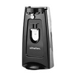 Schallen Electic Can Opener Automatic Can Opening Machine with Built-in Bottle Opener and Knife Sharpener 3 in 1 with Hidden Power Cord Storage | Black, Stainless Steel