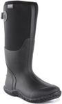 BOGS Women's Mesa Waterproof Boot Rain, Adjustable Calf - Black, 7 US