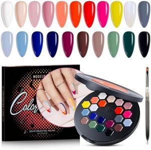 MODELONES Gel Nail Polish Set from BELLE GAGA 21 Colors Solid GelPolish Pudding Gel W/Pro Nail Art Brush Upgraded Creame Manicure Palette Soak Off LED Nail Art Kit Salon DIY (B101080064A)