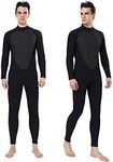 REALON Wetsuit Men 3mm Full Surfing Suit 2mm Shorty Snorkeling 5mm Scuba Diving Suit Swimming Jumpsuit (Black, Small)