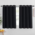 NICETOWN Black Out Curtain for Living Room - Easy Care Solid Thermal Insulated Grommet Blackout Panel/Drape for Bedroom Window (1 Panel, 52 inches Wide by 54 inches Long)