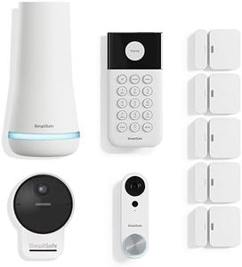 SimpliSafe 9 Piece Wireless Home Security System Gen 3 with Outdoor Camera and Wired Video Doorbell - Optional 24/7 Professional Monitoring - No Contract - Compatible with Alexa and Google Assistant