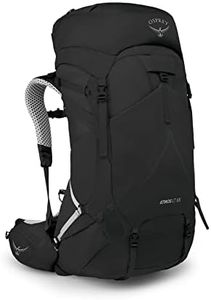 Osprey Atmos AG LT 65L Men's Backpacking Backpack, Black, L/XL